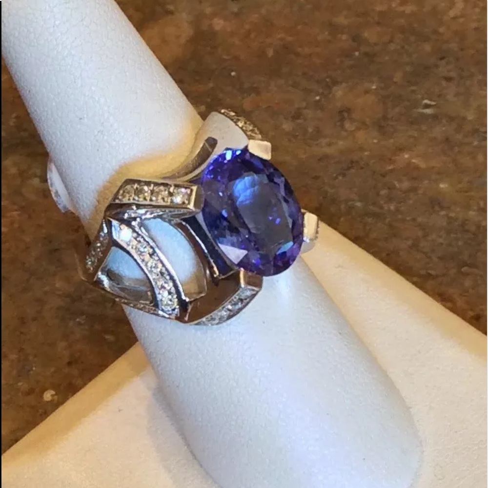 14K WG Premium Tanzanite & Diamond Ring $14,769